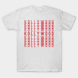 Kollywood Tamil Indian Movies Repeating Red Text Gift T-Shirt